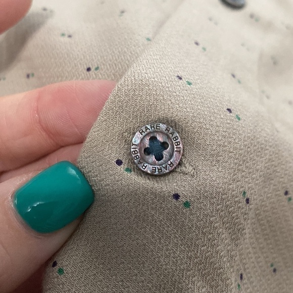 RARE RABBIT Tan Speckled Long Sleeve Button Up Dress Shirt | Size L - Picture 4 of 15